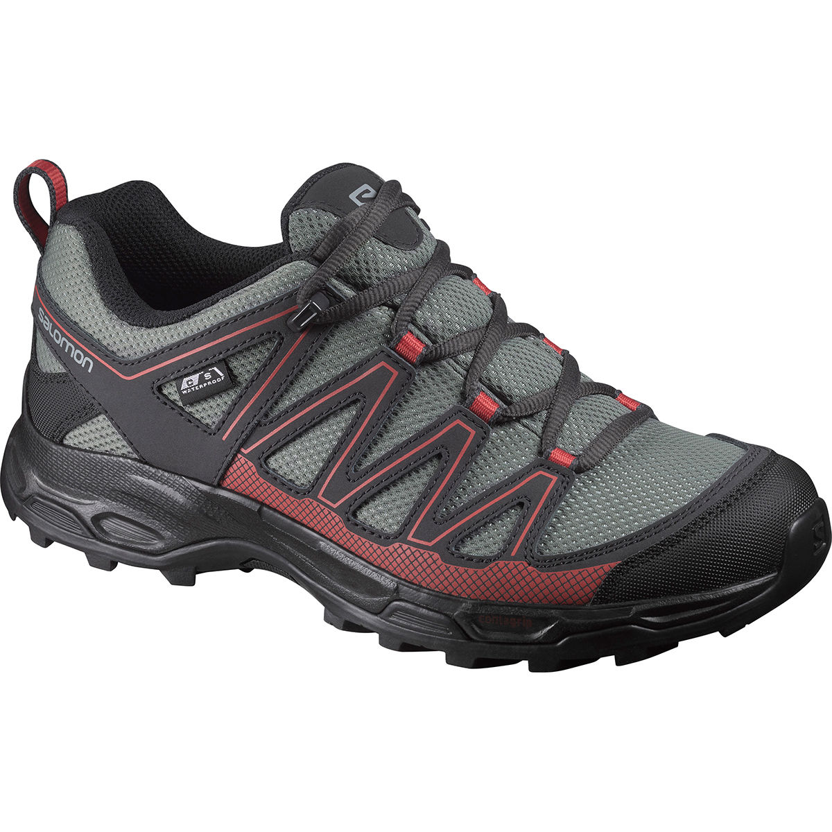Salomon Women's Pathfinder Low Climashield Waterproof Hiking Shoes - Black, 9