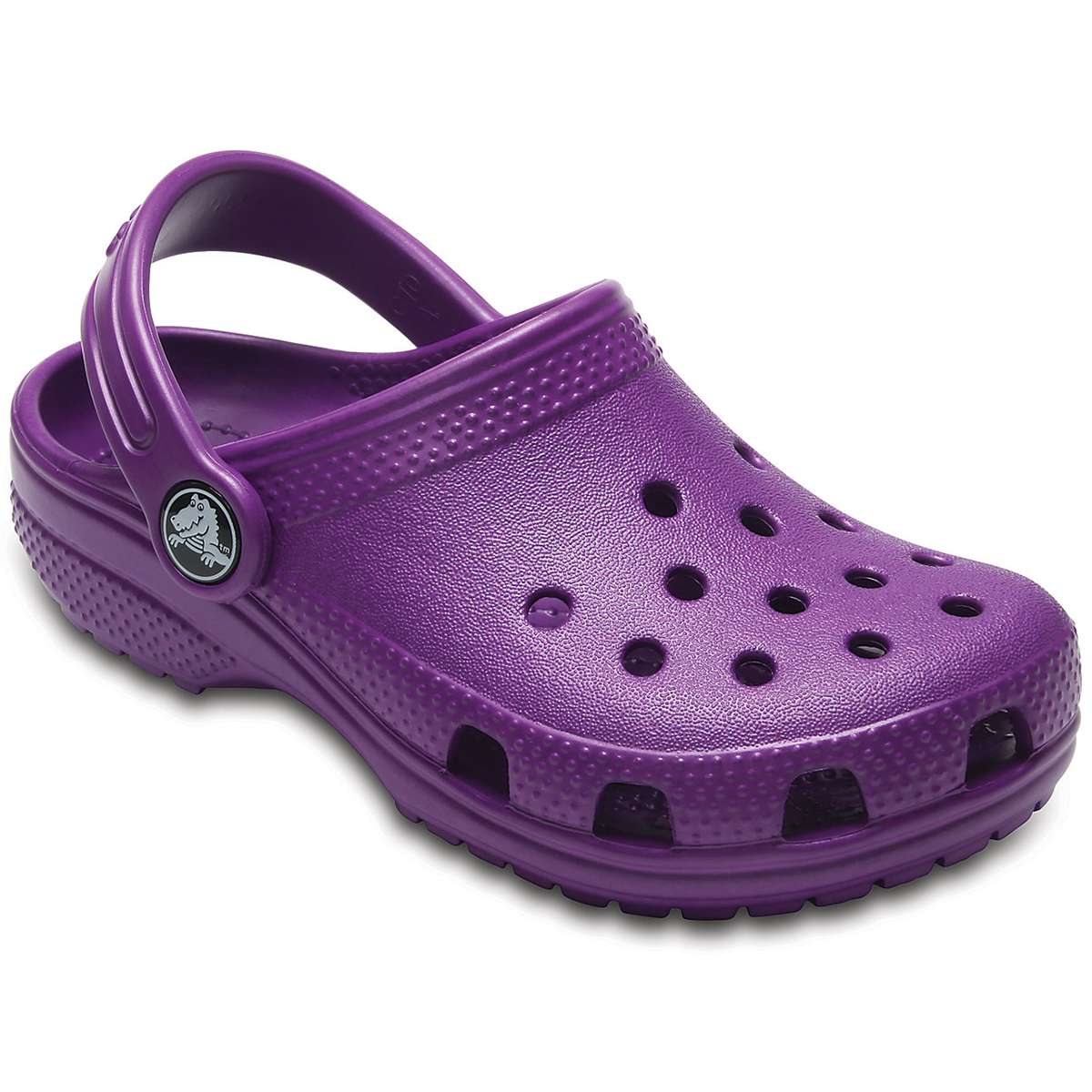 girls purple crocs