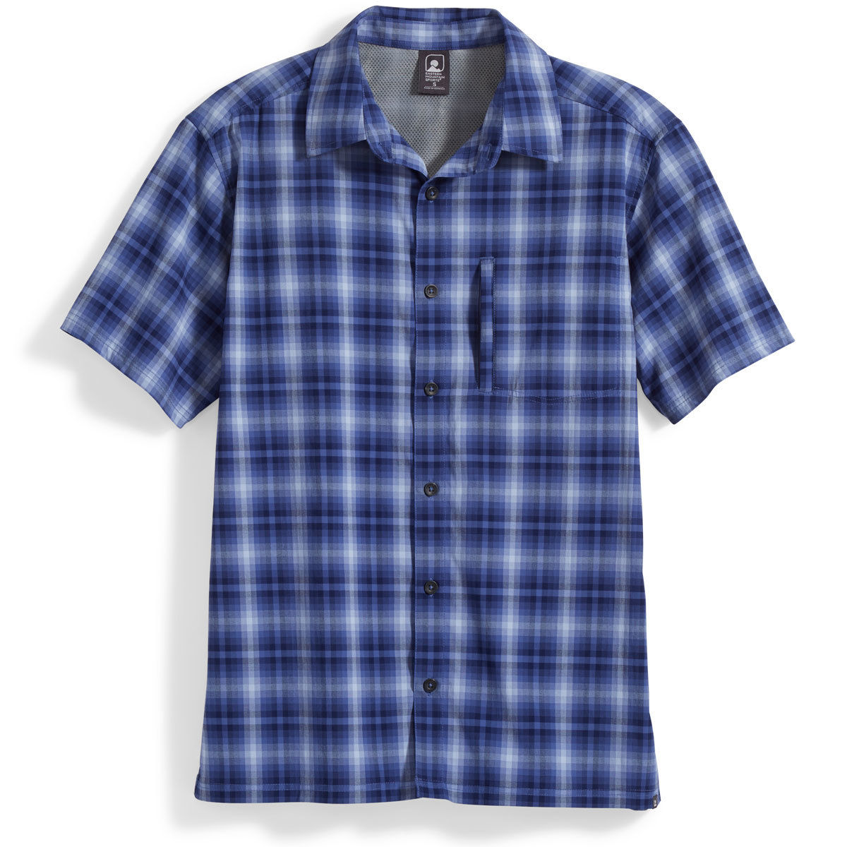 Ems Men's Journey Plaid Short-Sleeve Shirt - Blue, L