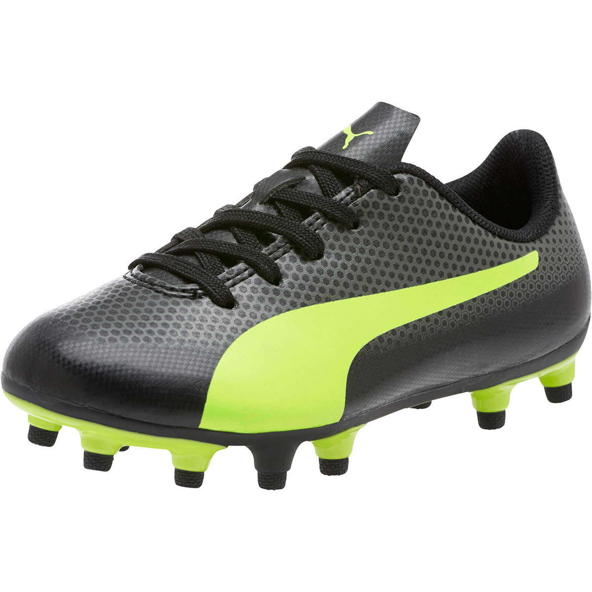 Puma Kids' Spirit Fg Jr. Soccer Cleats - Black, 4