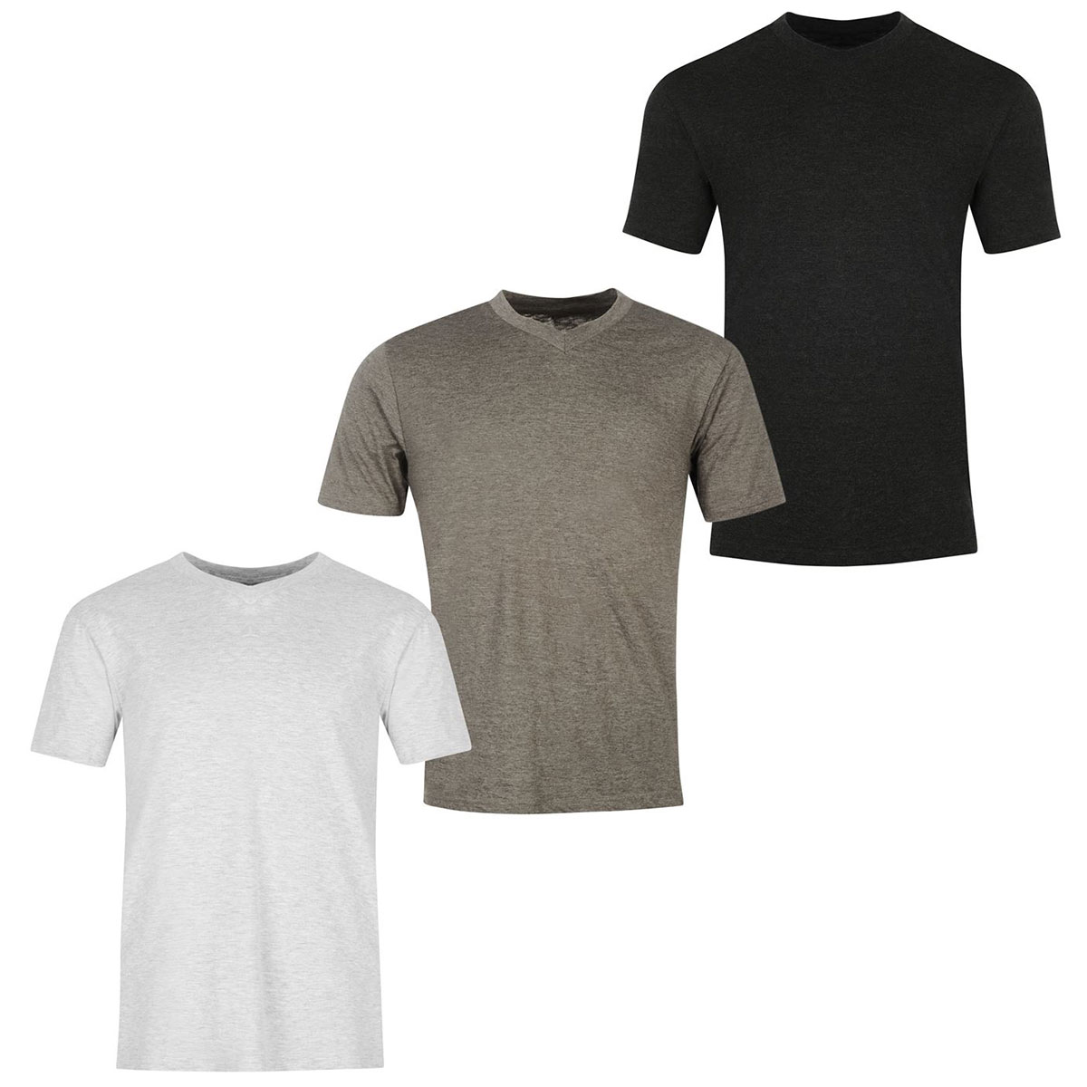 Donnay Men's V-Neck Short-Sleeve Tees, 3-Pack - Black, 3XL