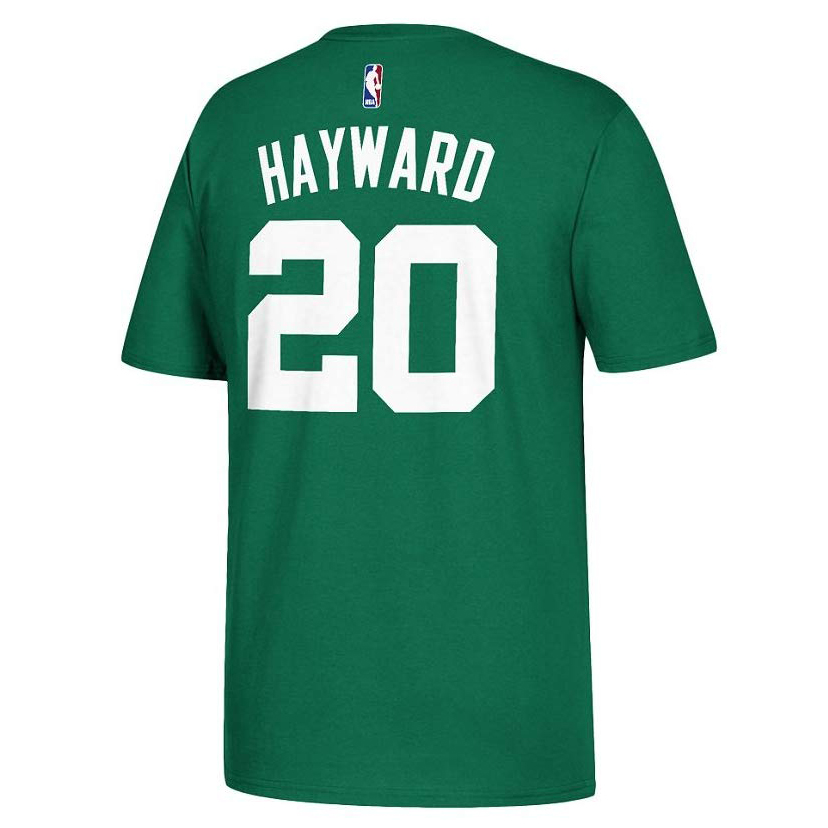 Boston Celtics Men's Short-Sleeve Gordon Hayward Name And Number Tee - Green, XL