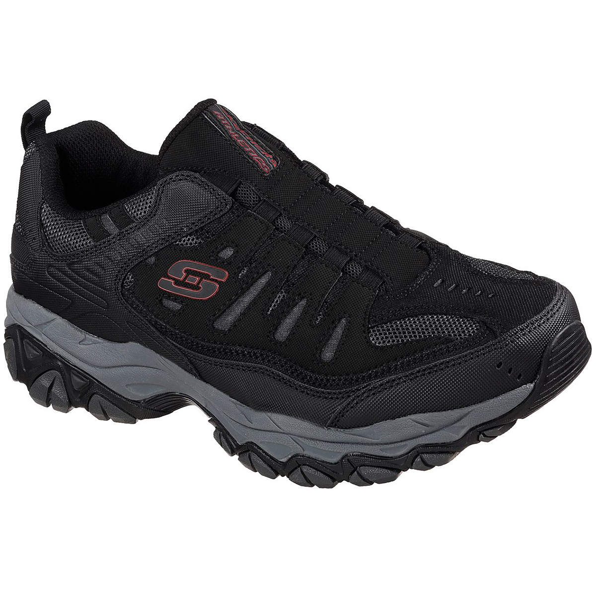 Skechers Men's After Burn-M. Fit Sneakers, Wide - Black, 12