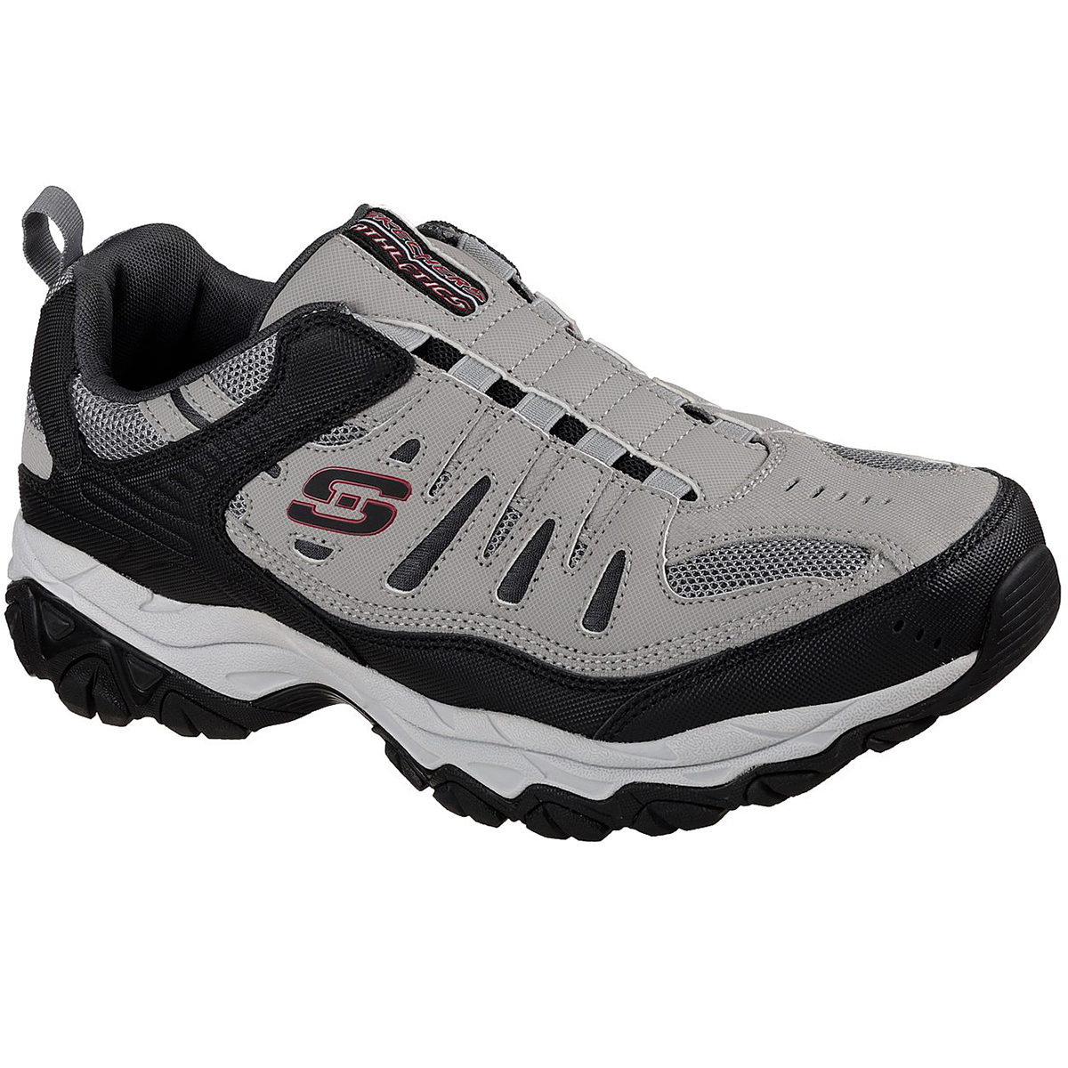 Skechers Men's After Burn-M. Fit Sneakers, Wide - Black, 10.5