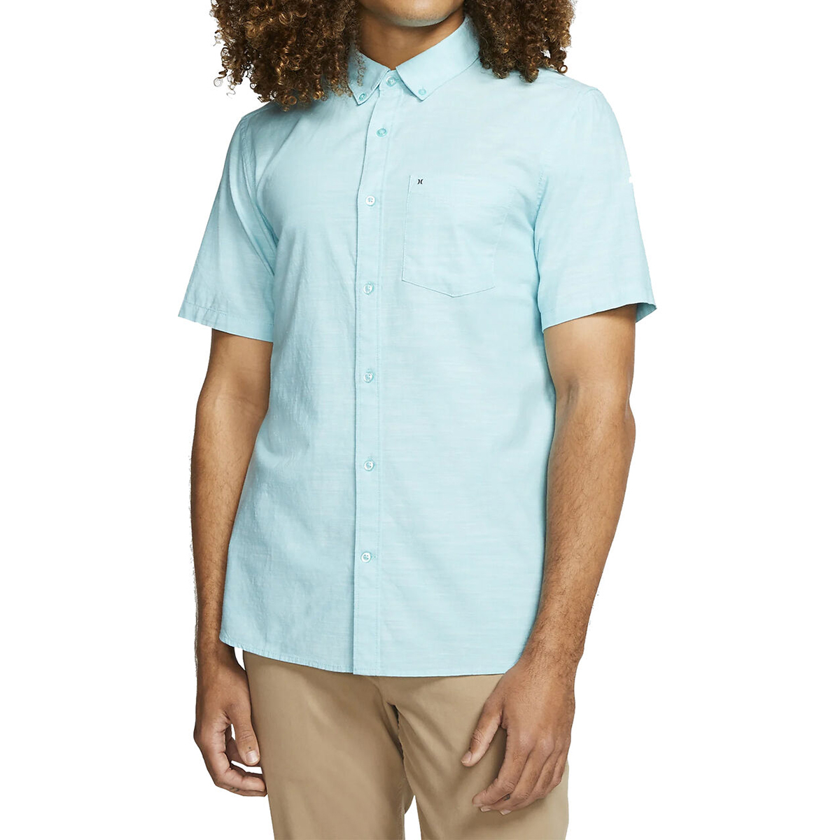 Hurley Men's One & Only Short-Sleeve Shirt - Green, S