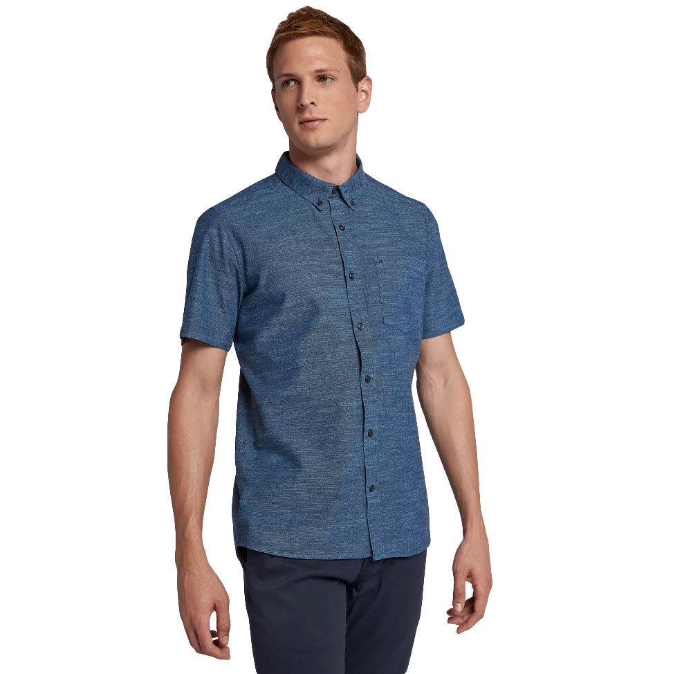 Hurley Men's One & Only Short-Sleeve Shirt - Blue, L