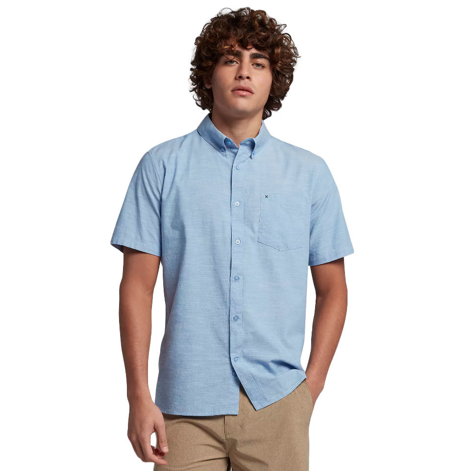 Hurley Men's One & Only Short-Sleeve Shirt - Blue, L