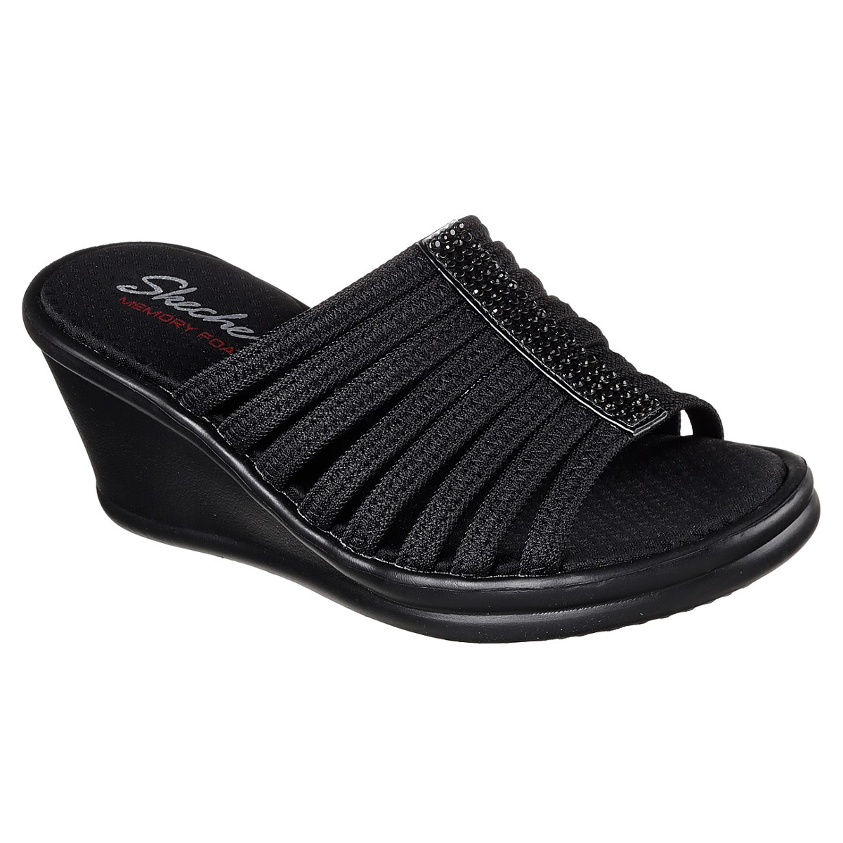 Skechers Women's Rumblers -  Hotshot Sandals - Black, 7