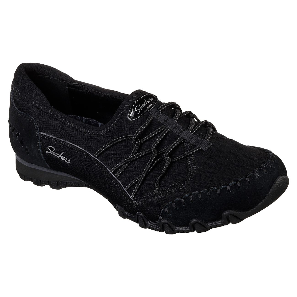 Skechers Women's Relaxed Fit: Bikers Casual Slip-On Shoes - Black, 9