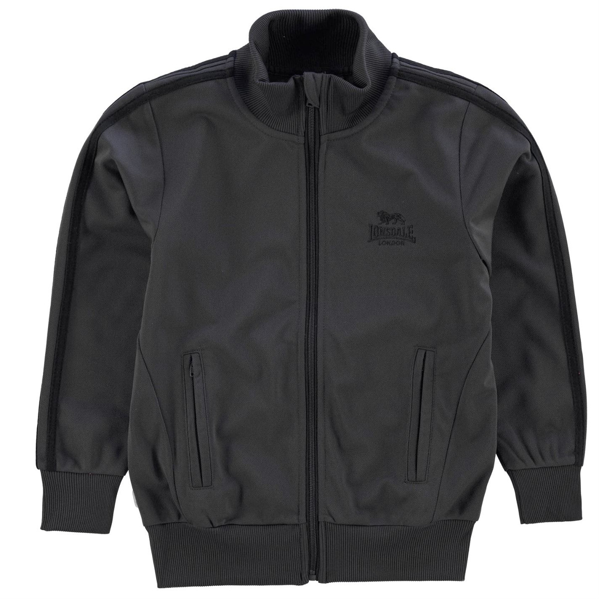 Lonsdale Boys' Track Jacket - Black, 11-12