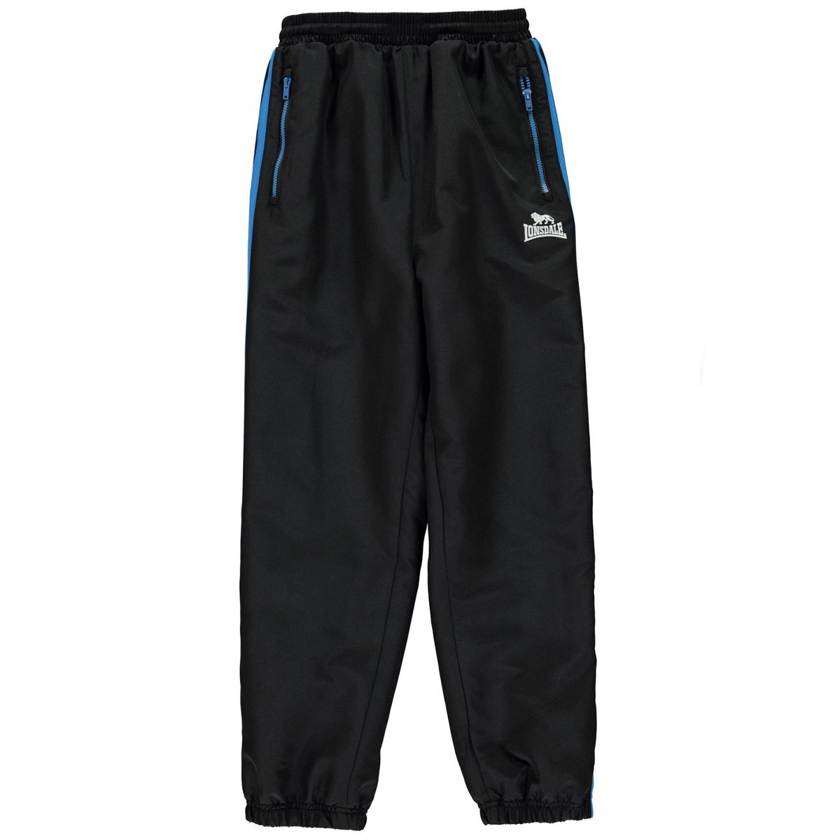 Lonsdale Boys' Two-Stripe Closed-Hem Woven Pants - Black, 11-12