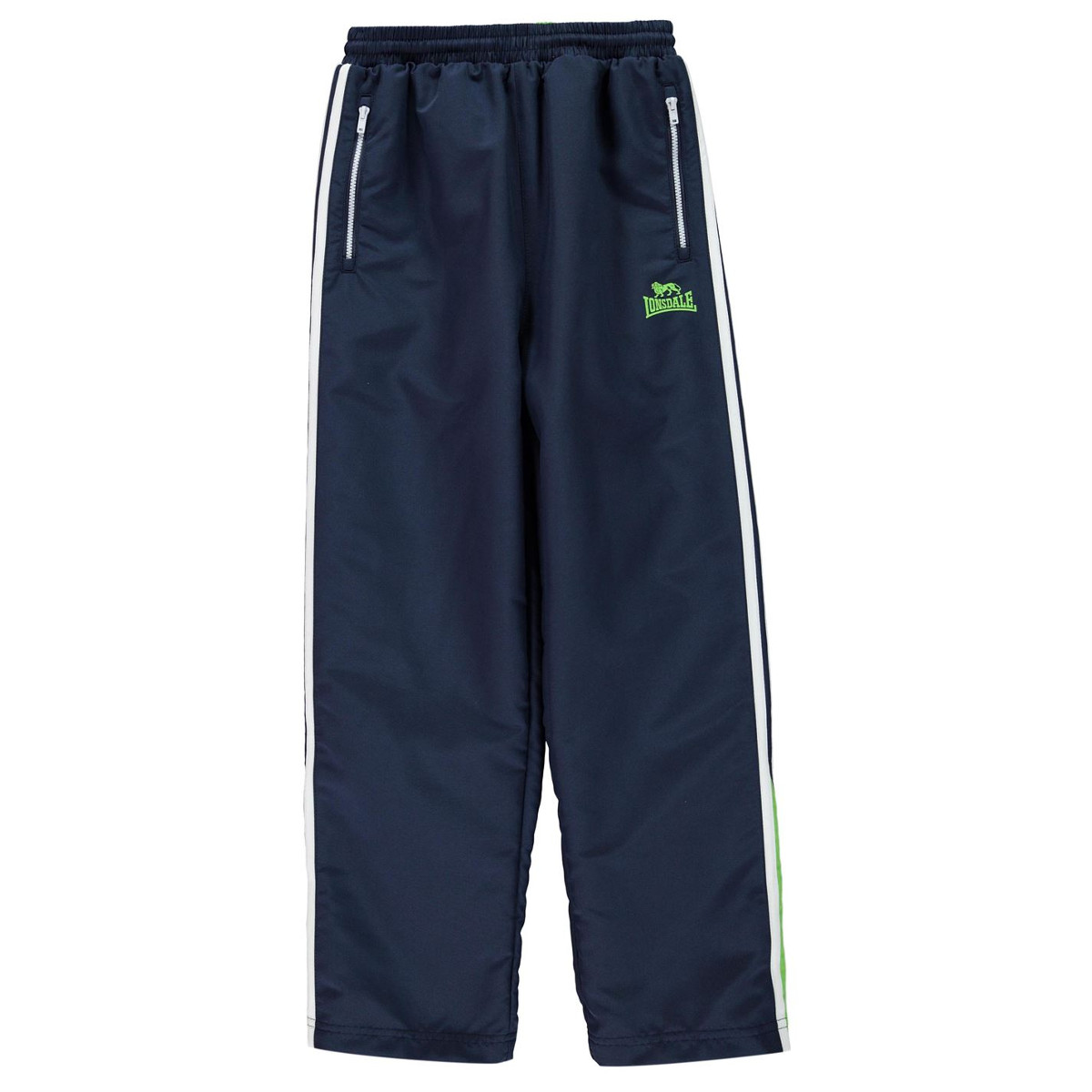 Lonsdale Boys' Two-Stripe Open-Hem Woven Pants - Blue, 7-8X