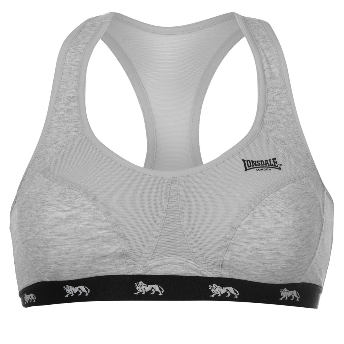 Lonsdale Women's Crop Bralette - Black, 36DD