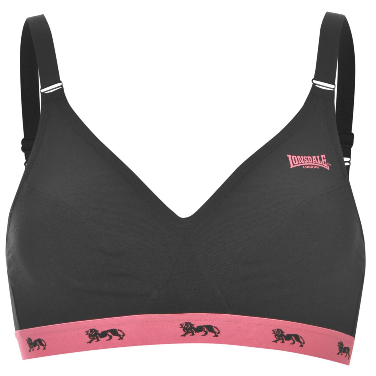 Lonsdale Women's Sports Bra - Black, 28AA