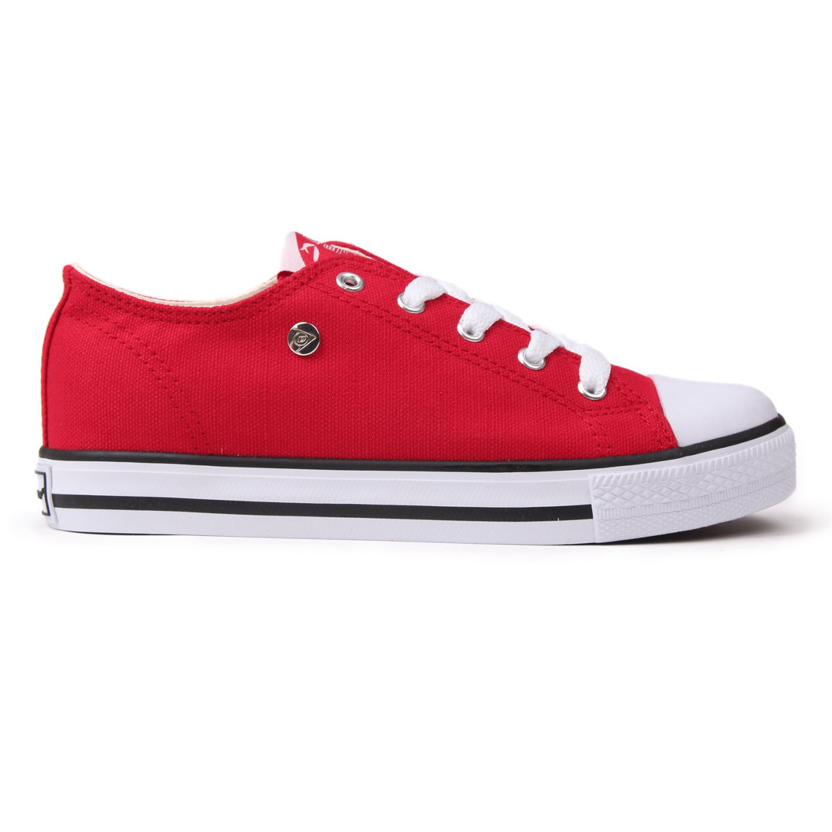 Dunlop Kids' Canvas Low Sneakers - Red, 12