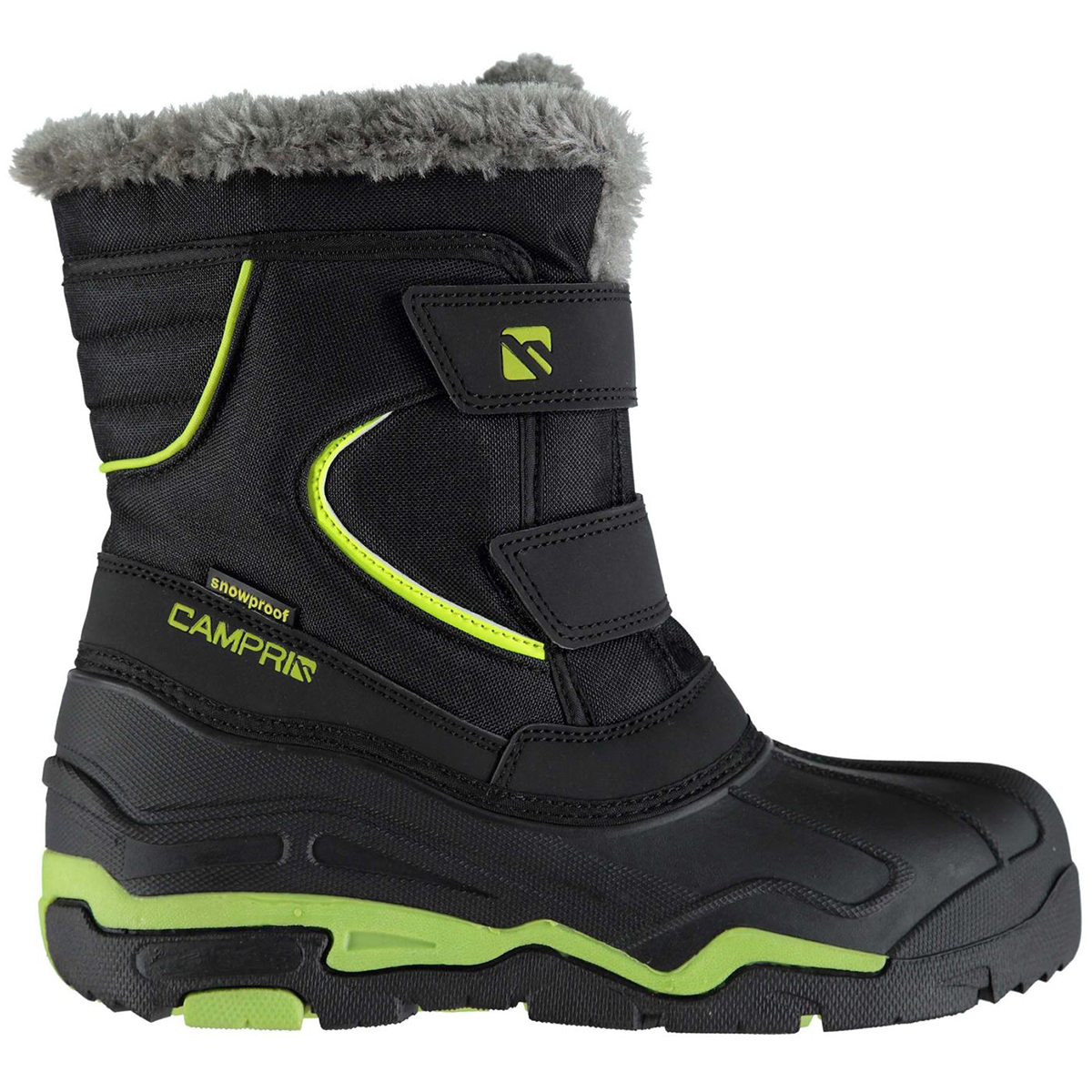 CAMPRI Boys' Mid Snow Boots, Black 