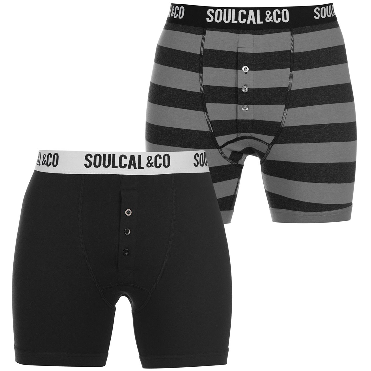 Soulcal Men's Boxers, 2-Pack - Various Patterns, M