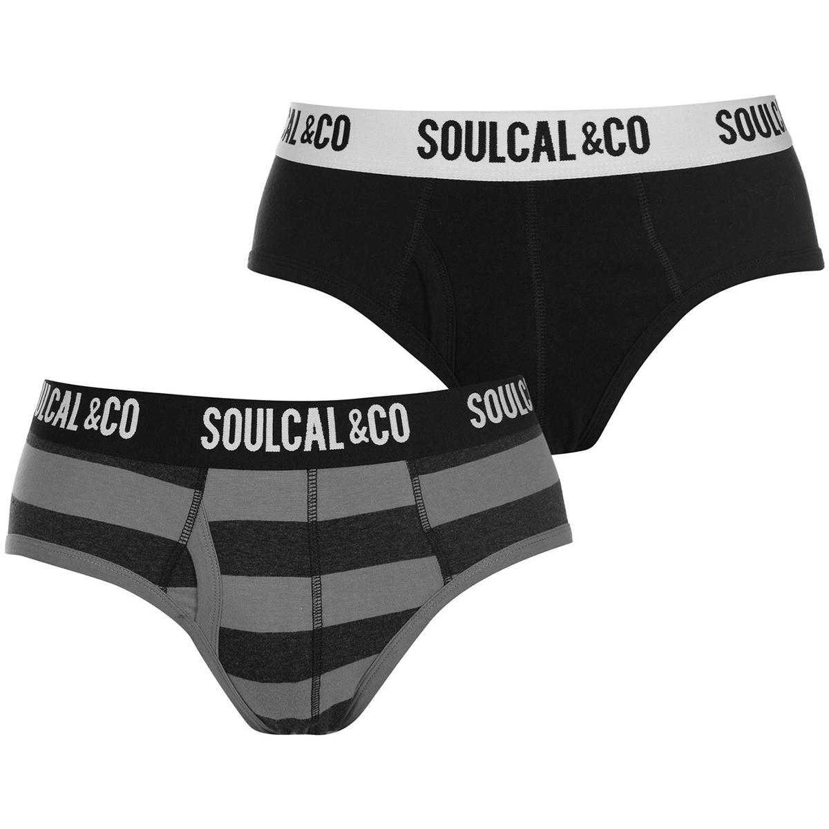 Soulcal Men's Briefs, 2-Pack - Various Patterns, S