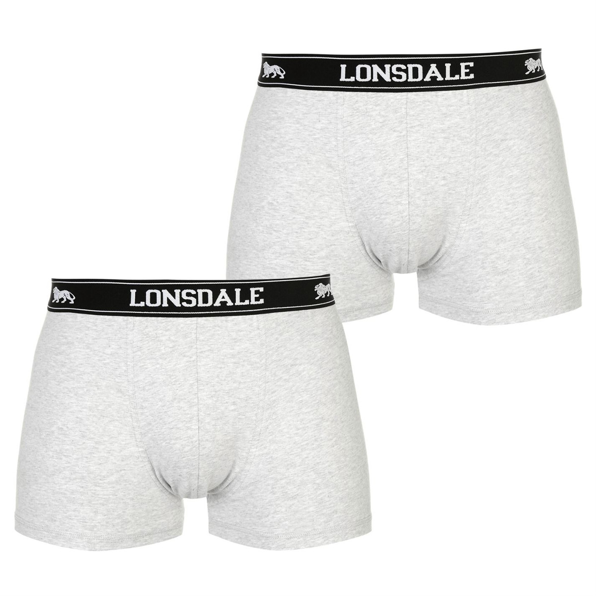 Lonsdale Men's Trunks, 2-Pack - Black, XS