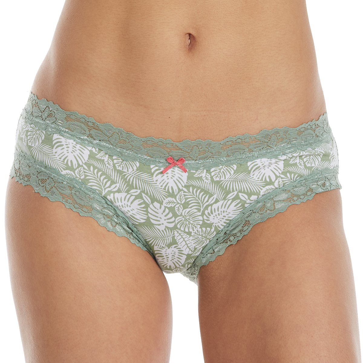 Rene Rofe Juniors' Cover Stories Lace Hipster Underwear - Green, S