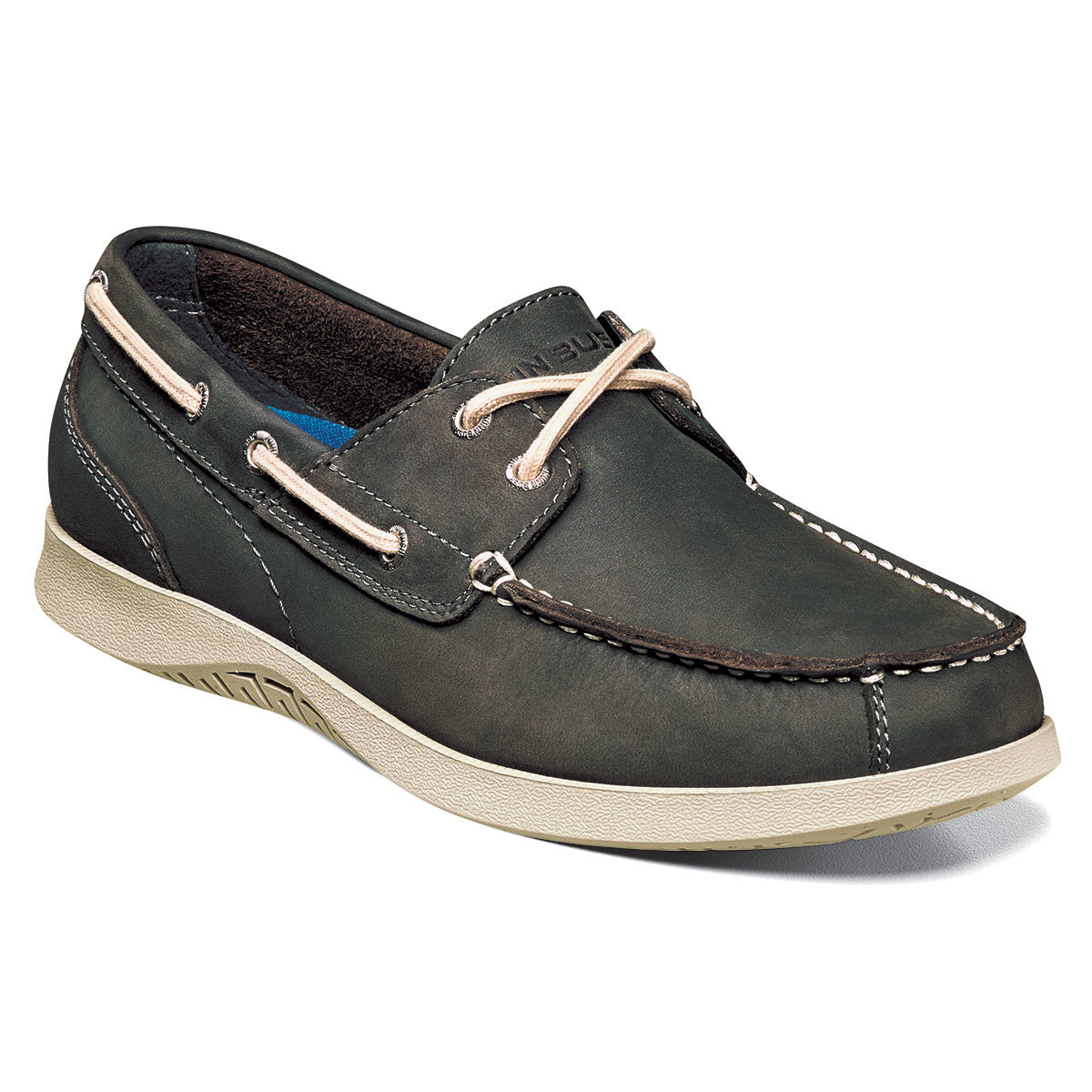 Nunn Bush Men's Bayside Lites Moc Toe Boat Shoes - Black, 10.5