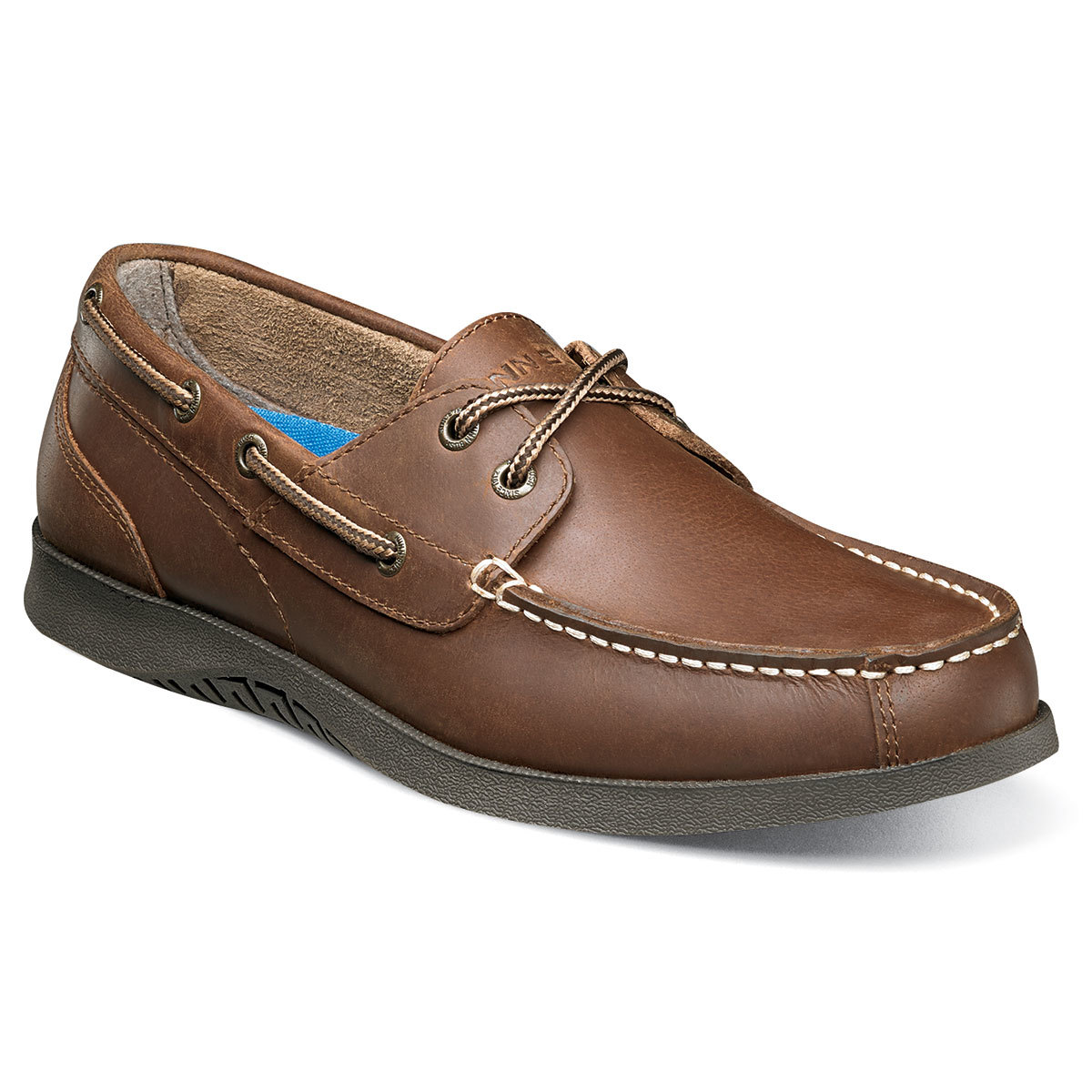 Nunn Bush Men's Bayside Lites Moc Toe Boat Shoes - Brown, 12