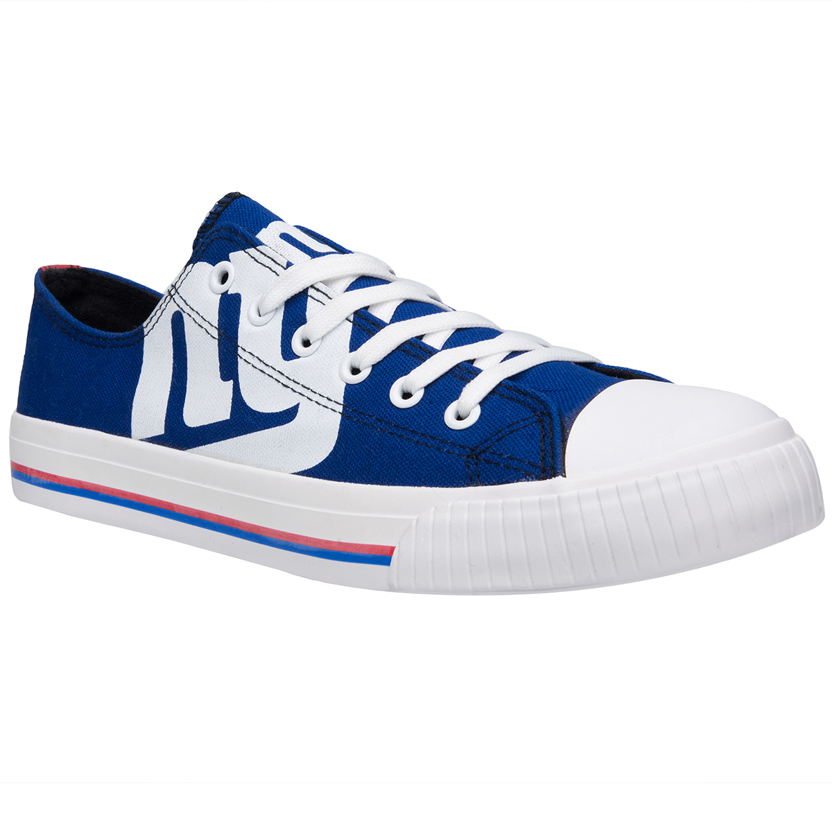 New York Giants Men's Big Logo Low-Top Canvas Sneakers - Blue, 11