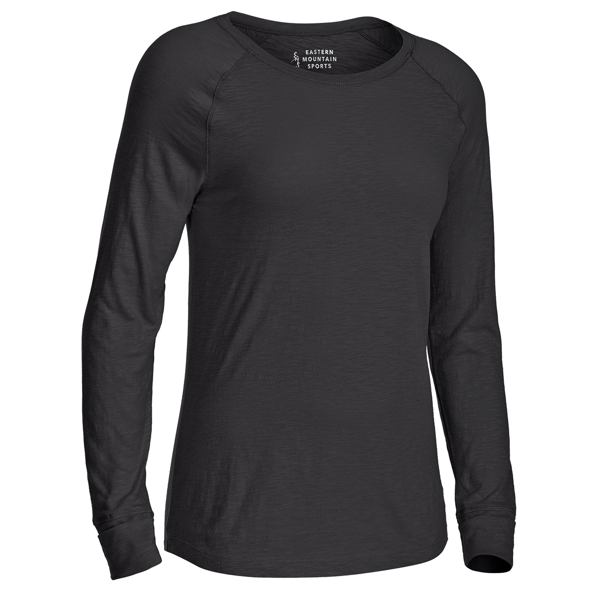 Ems Women's Solid Organic Slub Long-Sleeve Tee - Black, XS