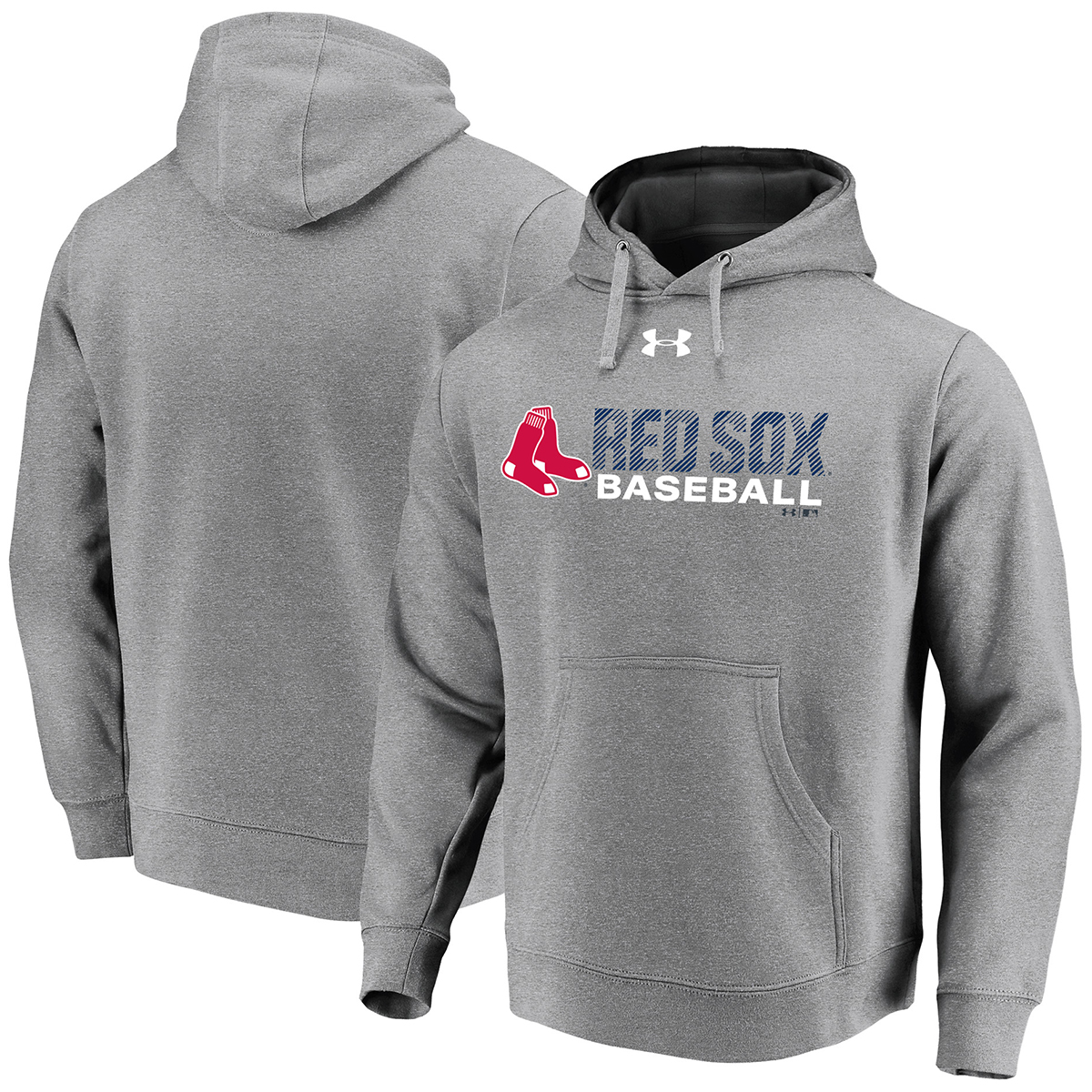 UNDER ARMOUR Men's Boston Red Sox UA Commitment Stack Pullover Hoodie