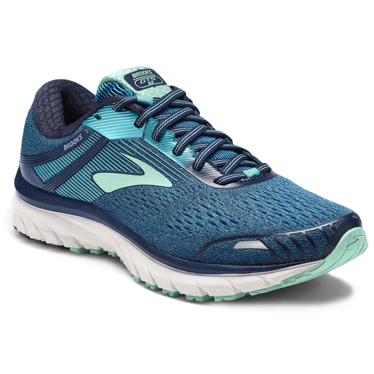 Brooks Women's Adrenaline Gts 18 Running Shoes - Blue, 6.5