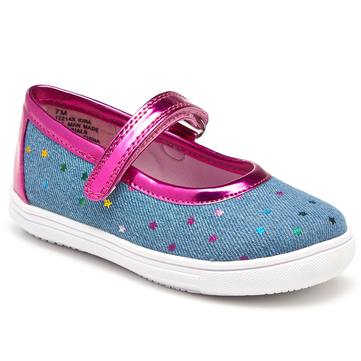 Rachel Shoes Toddler Girls' Kira Stars Mary Jane Flats - Blue, 7