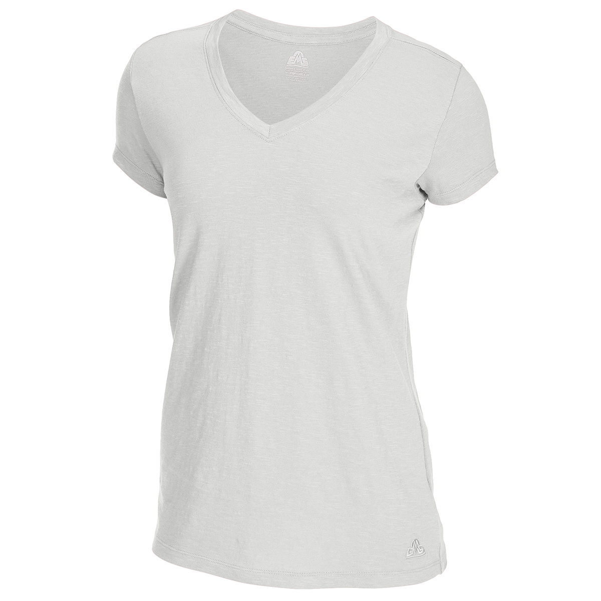 Ems Women's Organic Slub V-Neck Short-Sleeve Tee - White, M