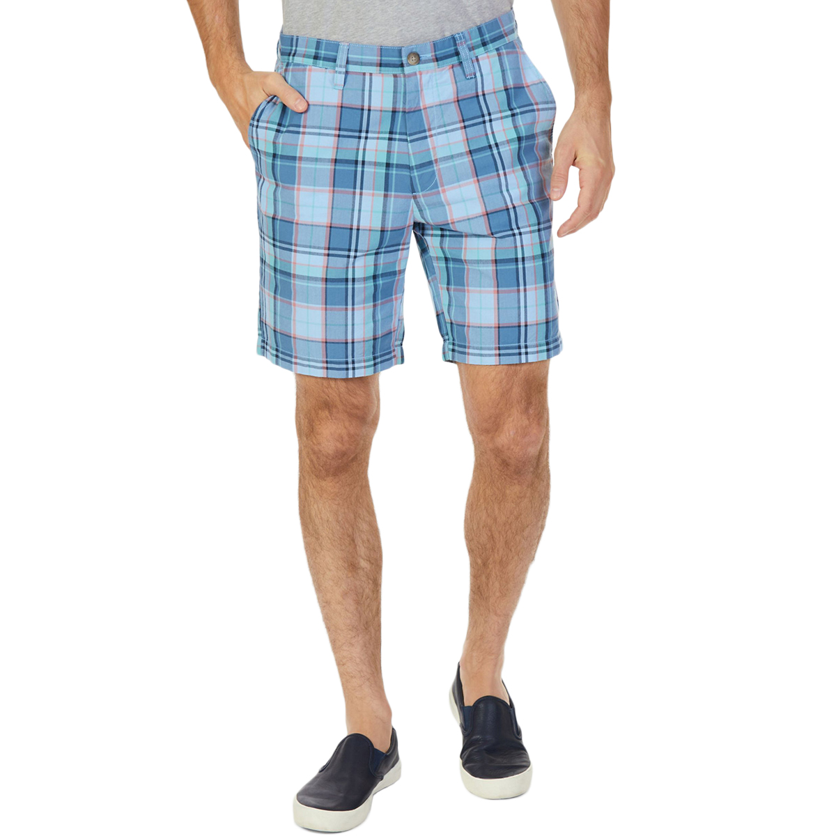 Nautica Men's Roadmap Plaid Classic Fit Walking Shorts - Blue, 42