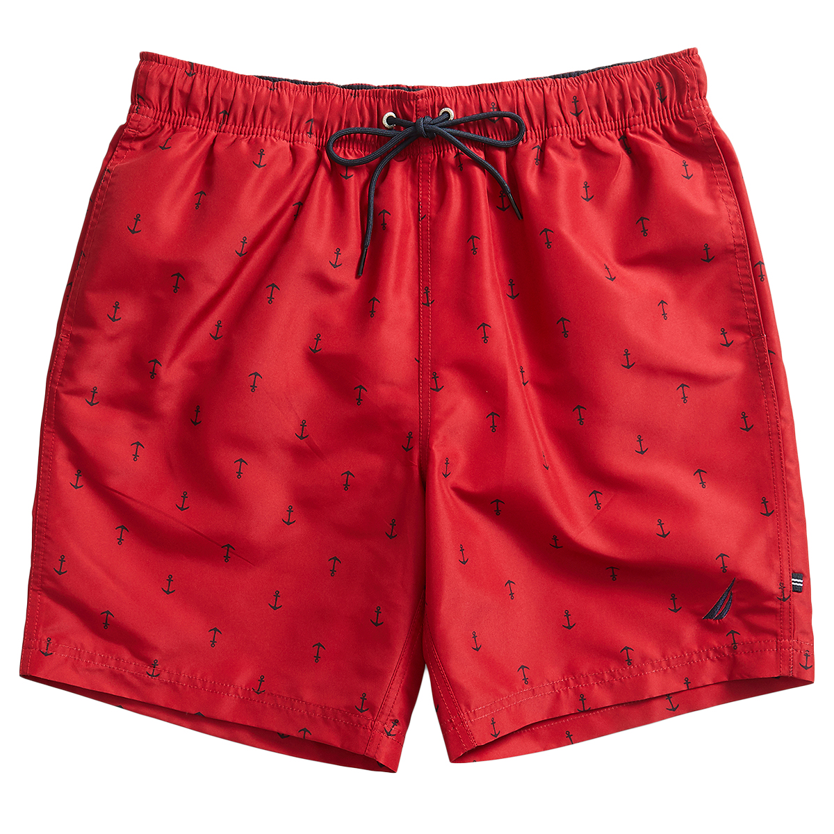 Nautica Men's Quick-Dry Anchor-Print Swim Trunks