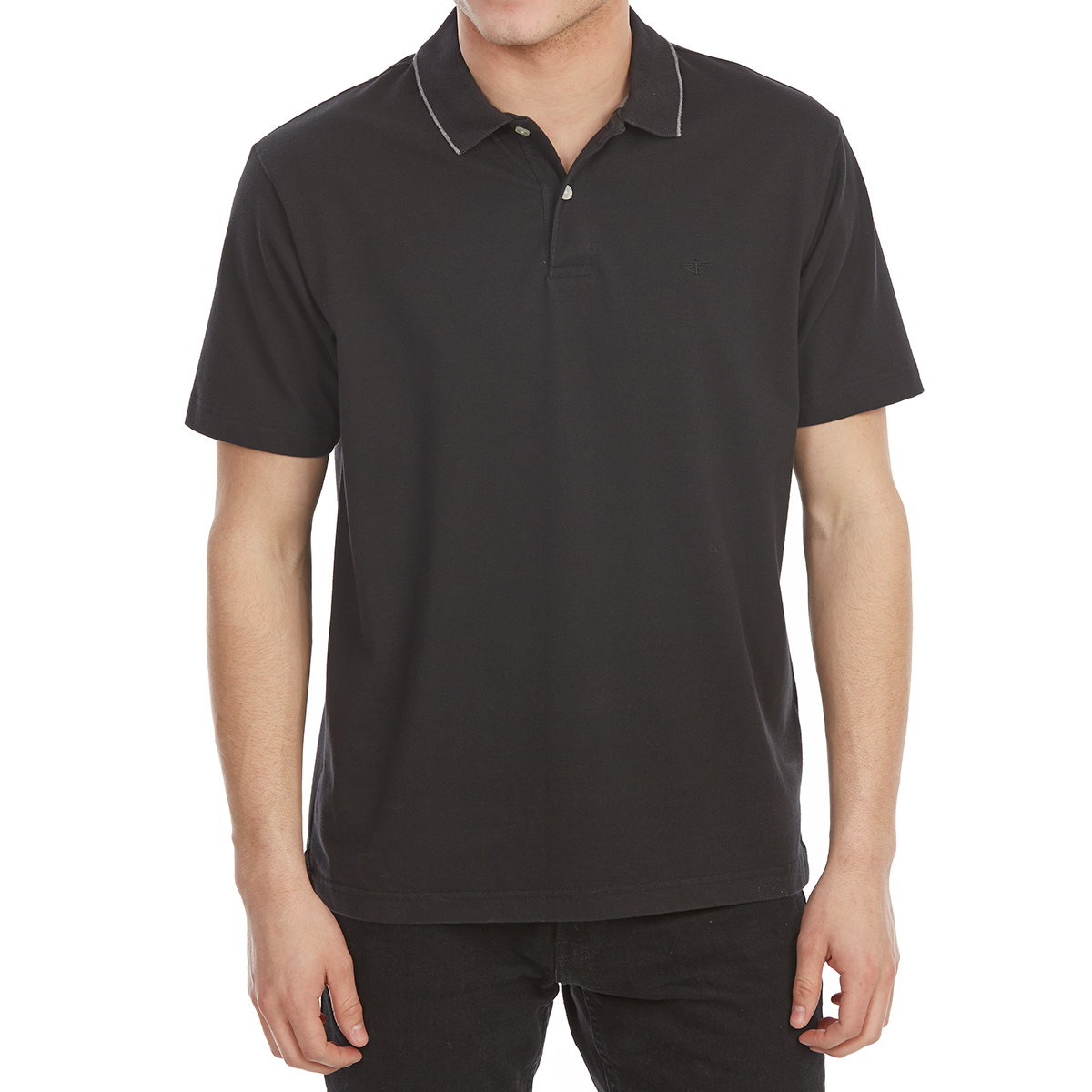 Dockers Men's Performance Short-Sleeve Polo Shirt - Black, L