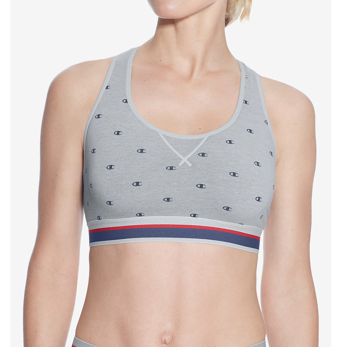 Champion Women's The Authentic Print Sports Bra - Black, L