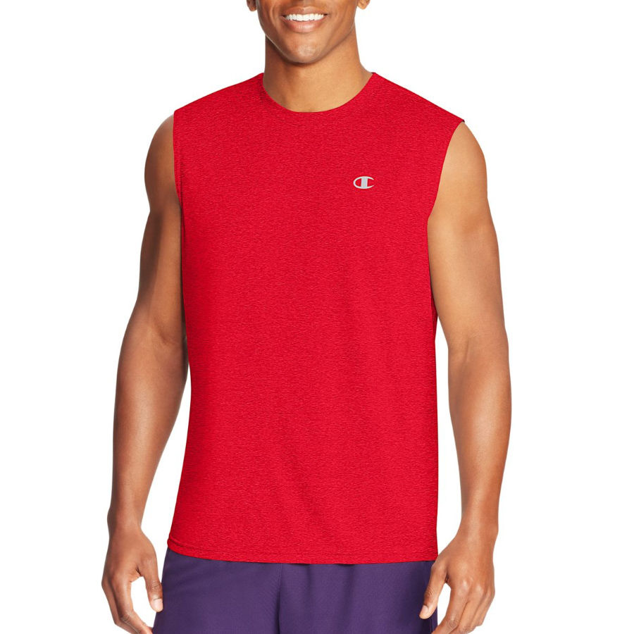 Champion Men's Double Dry Vapor Muscle Tee - Red, M