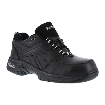 Reebok Work Men's Tyak Composite Toe High Performance Athletic Oxford Sneaker, Black