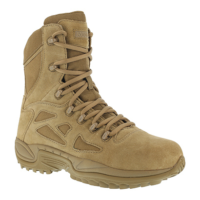 Reebok Work Men's Rapid Response Rb Soft Toe Stealth 8" Tactical Boot, Coyote - Brown, 14