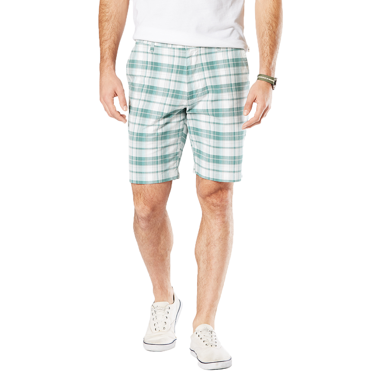 Dockers Men's The Perfect Print Shorts - White, 30