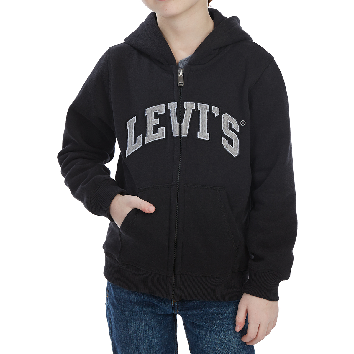 Levi's Little Boys' Full-Zip Hoodie - Black, 5