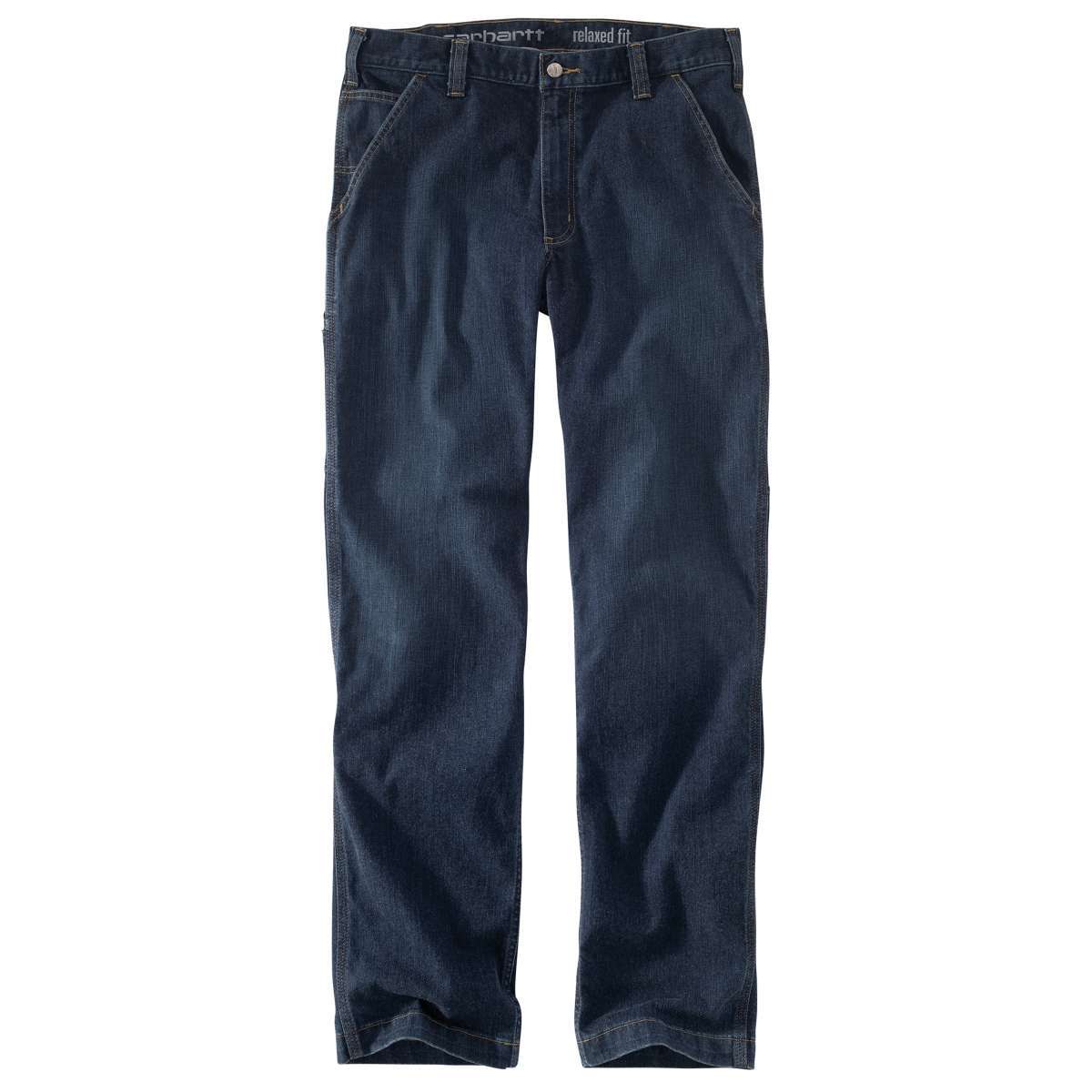 Carhartt Men's Rugged Flex Relaxed Fit Dungaree Jeans - Blue, 38/30