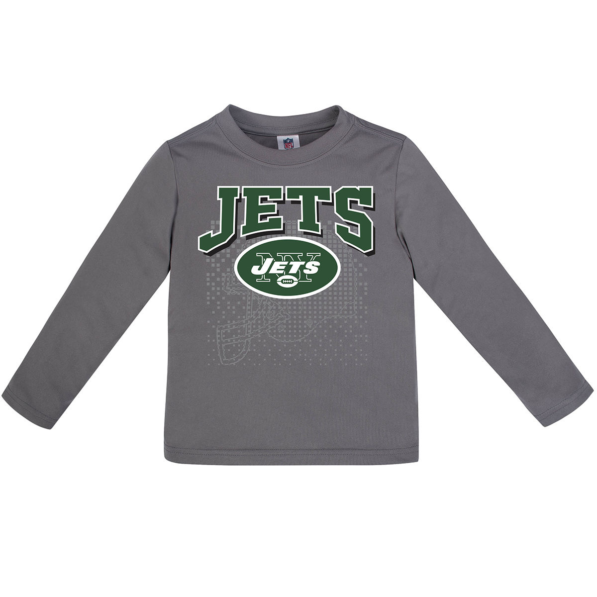 New York Jets Toddler Boys' Poly Long-Sleeve Tee - Black, 4T