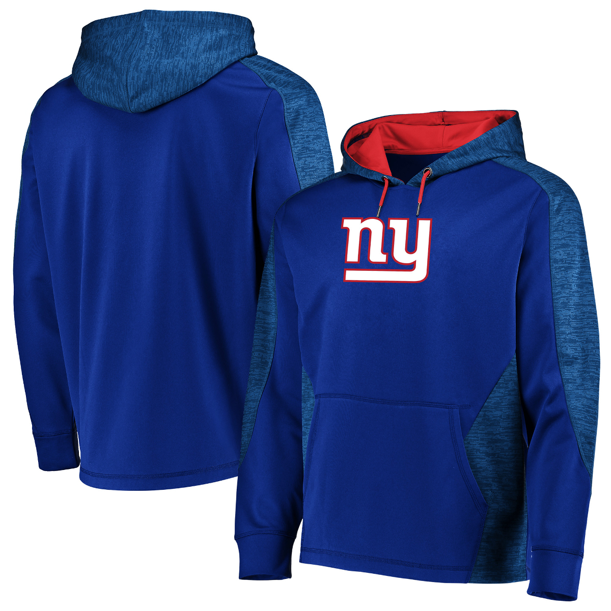 New York Giants Men's Armor Poly Pullover Hoodie - Blue, XL