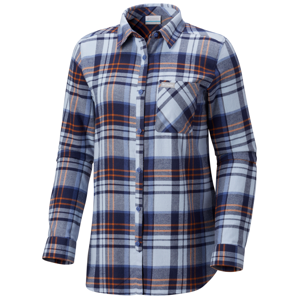 Columbia Women's Simply Put Ii Long-Sleeve Flannel Shirt - Blue, M