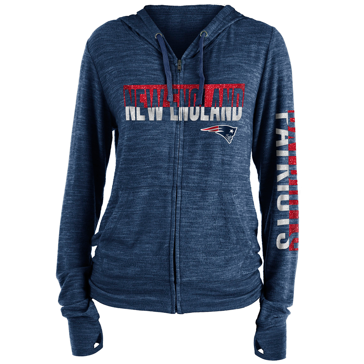 womens patriots zip up hoodie