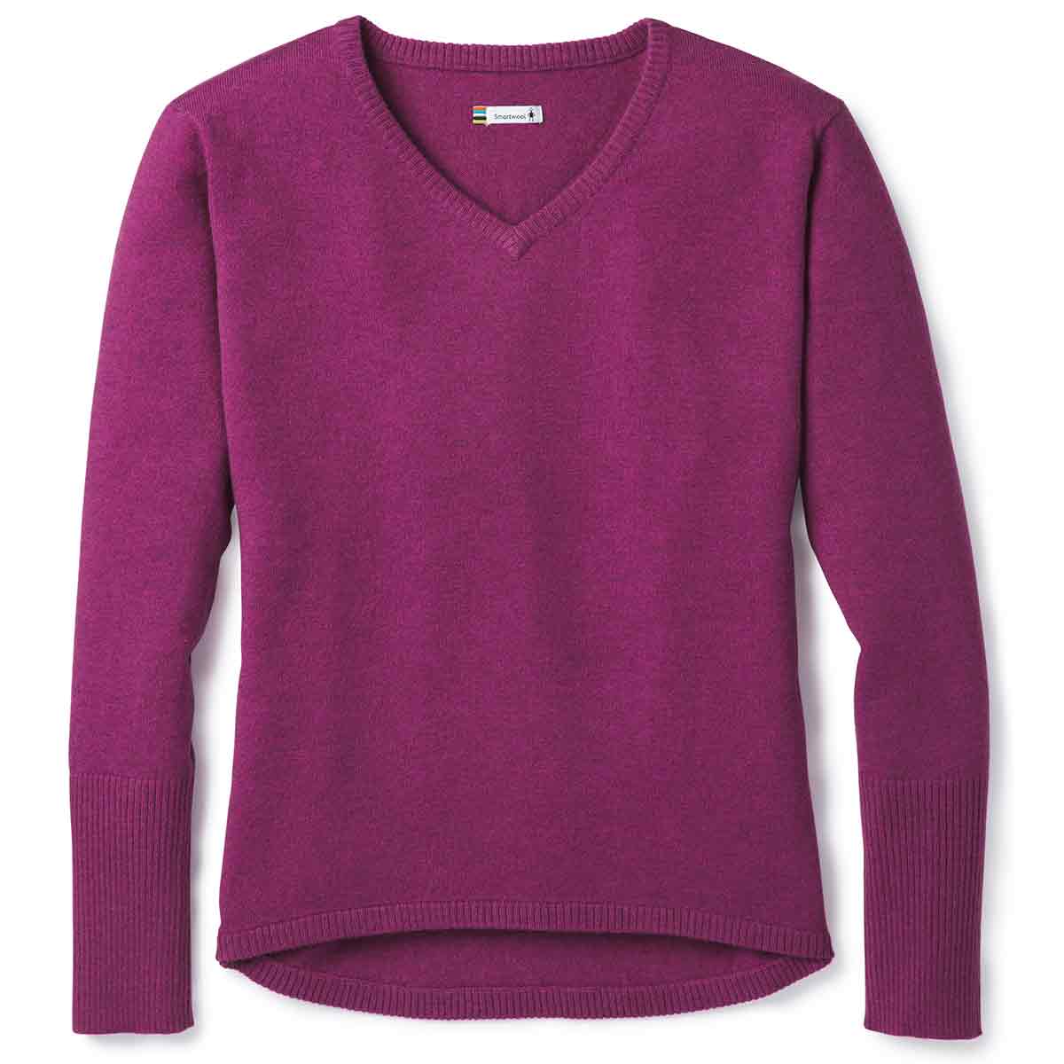 Smartwool Women's Shadow Pine V-Neck Sweater - Purple, M