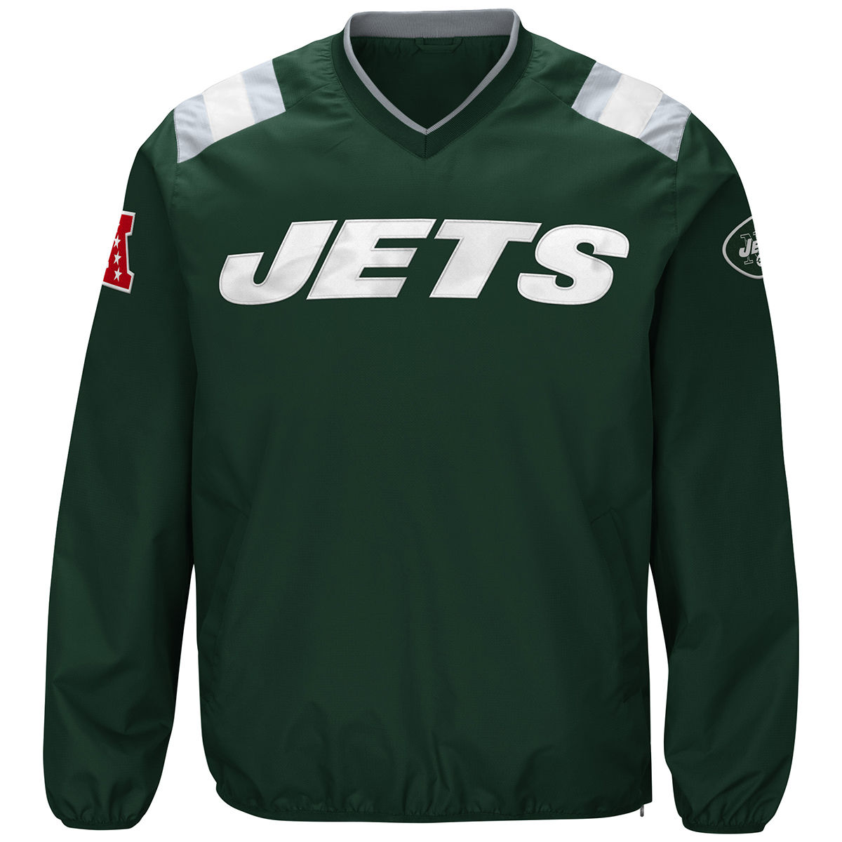 New York Jets Men's Count Back V-Neck Pullover Jacket - Green, XL