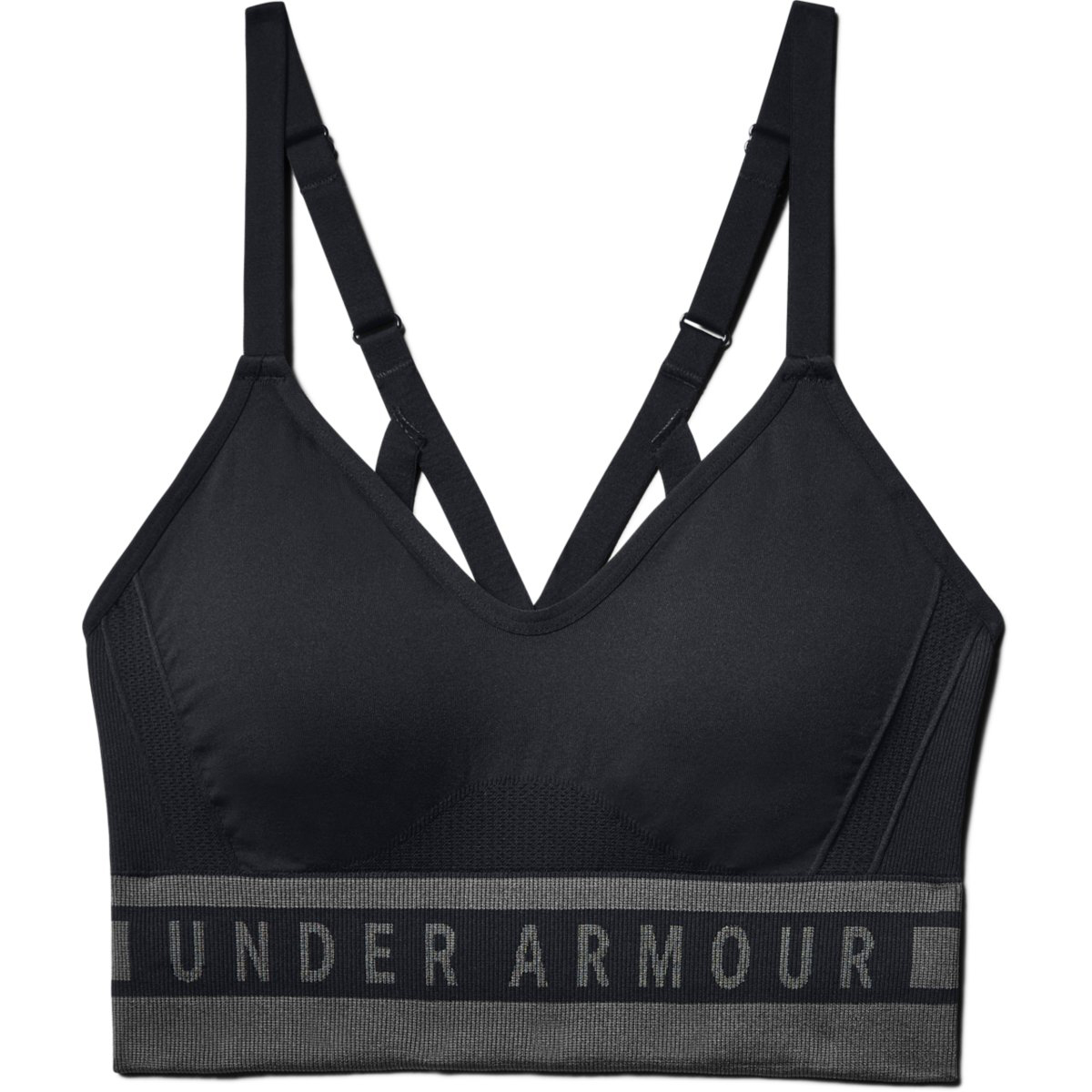 Under Armour Women's Ua Seamless Longline Sports Bra - Black, M