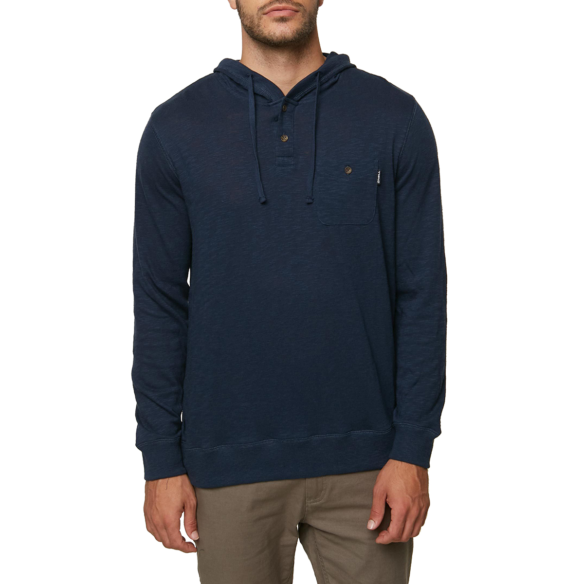 O'neill Guys' Stinson Henley Pullover Hoodie - Blue, XL